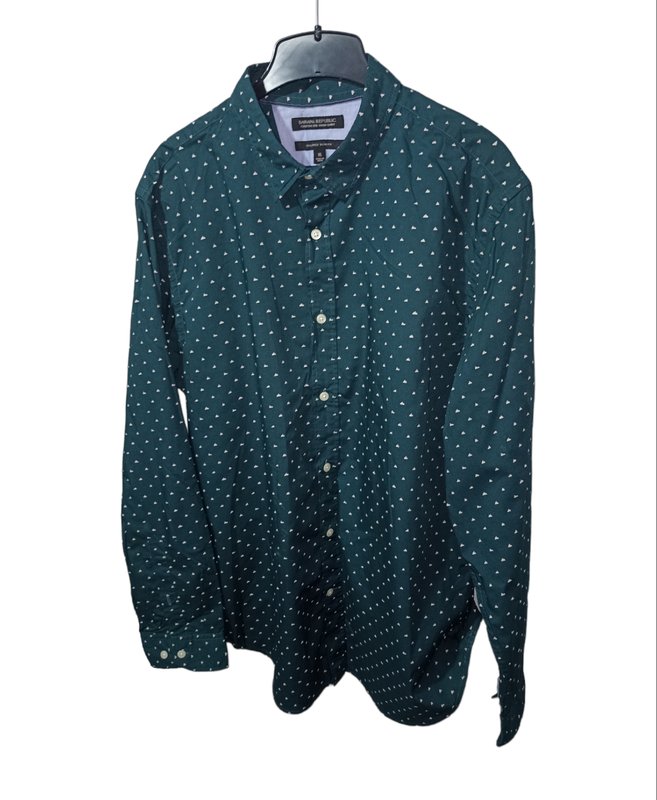 Homme Banana Republic Chemise Verte Coton 42 / XL
