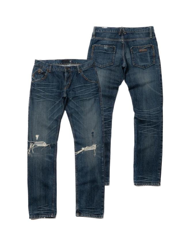 Мужской Roberto Cavalli Джинсы Тёмно-синий Хлопок