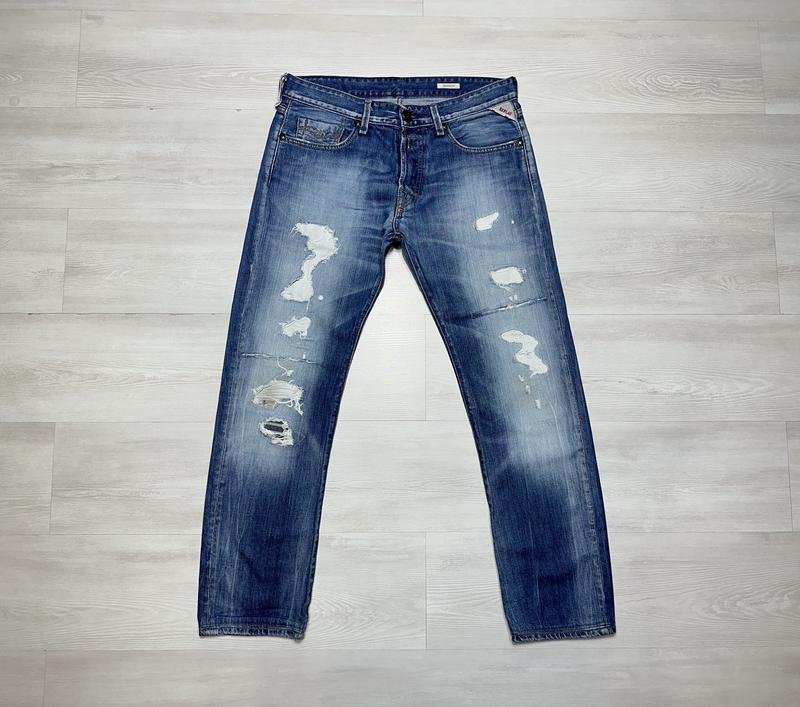 Herren Replay Jeans Marineblau 32 / M / 46