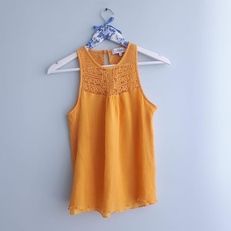 Damen Tibi Bluse Gelb 32 / XXS / 40