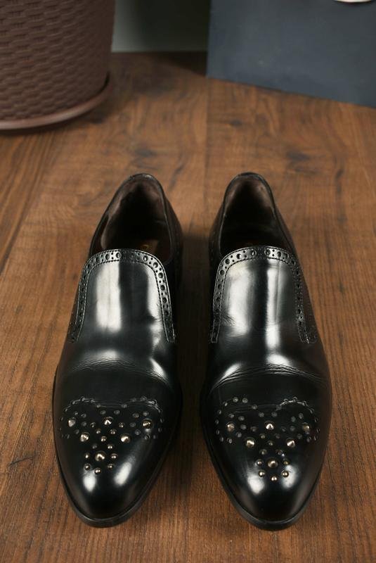 Herren Prada Absätze Schwarz Leder 40.5