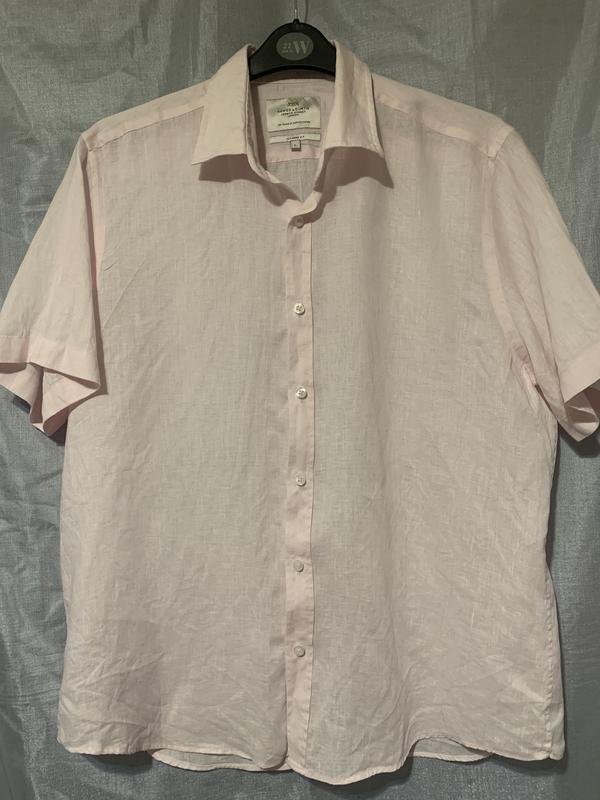 Men Hawes & Curtis Shirt Pink Cotton 40 /L / 48