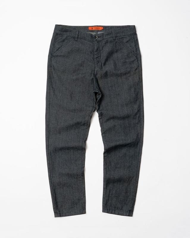 Donna Barena Pantaloni Grigio Cotone 38 / M / 46
