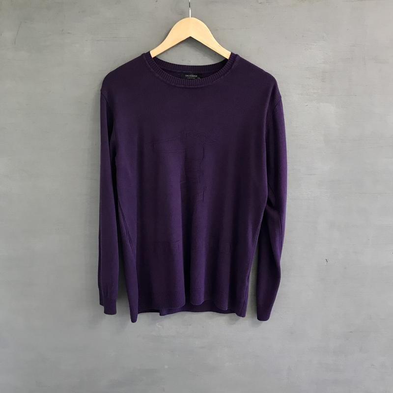 Homme Trussardi Pull Violet Viscose 38 / M / 46