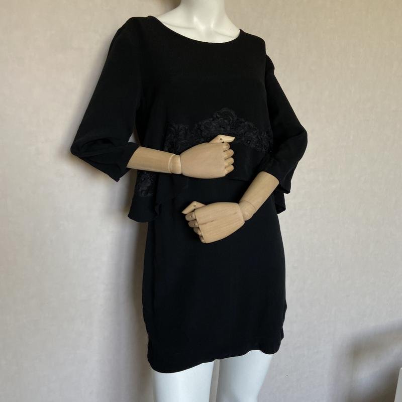 Женское Sandro Paris Платье Чёрное Вискоза 36