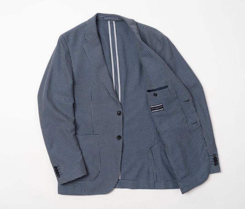 Uomo Tommy Hilfiger Blazer Blu Navy Cotone 40 /L /