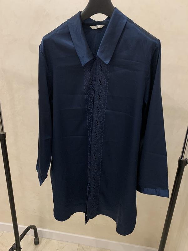 Damen Marks & Spencer Nachthemd Marineblau Seide