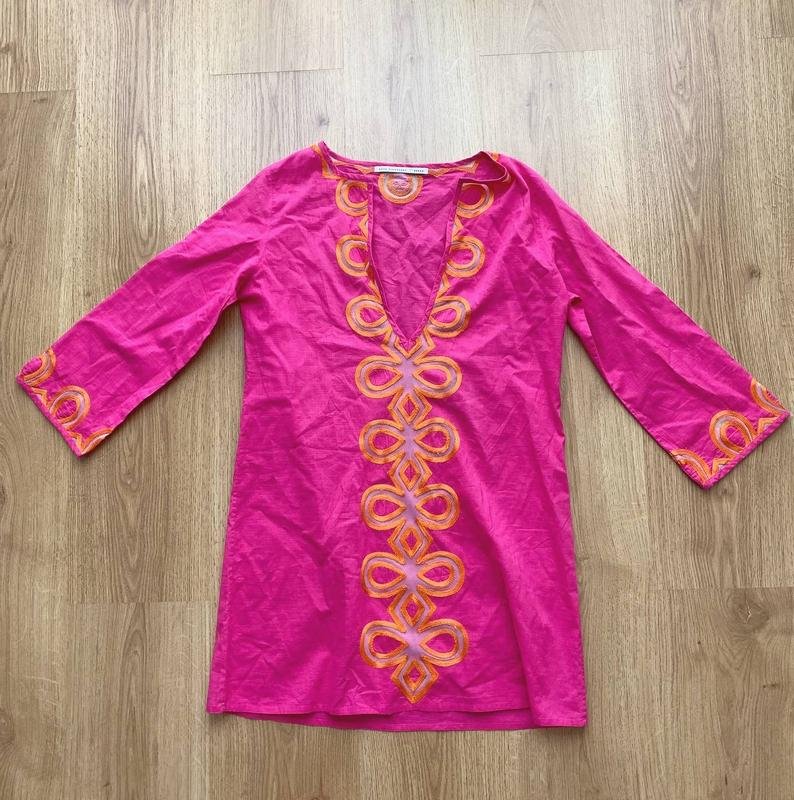 Женский Anya Hindmarch Платье Розовый Хлопок 36