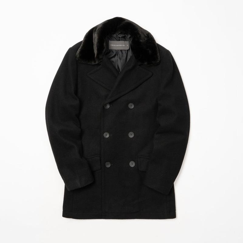 Homme French Connection Manteau Noir Viscose 36 /
