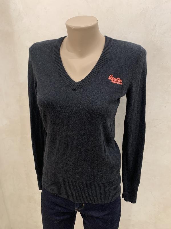 Women Superdry Sweater Grey Cashmere 36 / S / 44