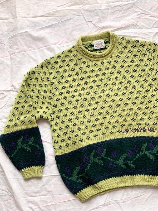 Men Foxhound Sweater Multicolor Wool 38 / M / 46