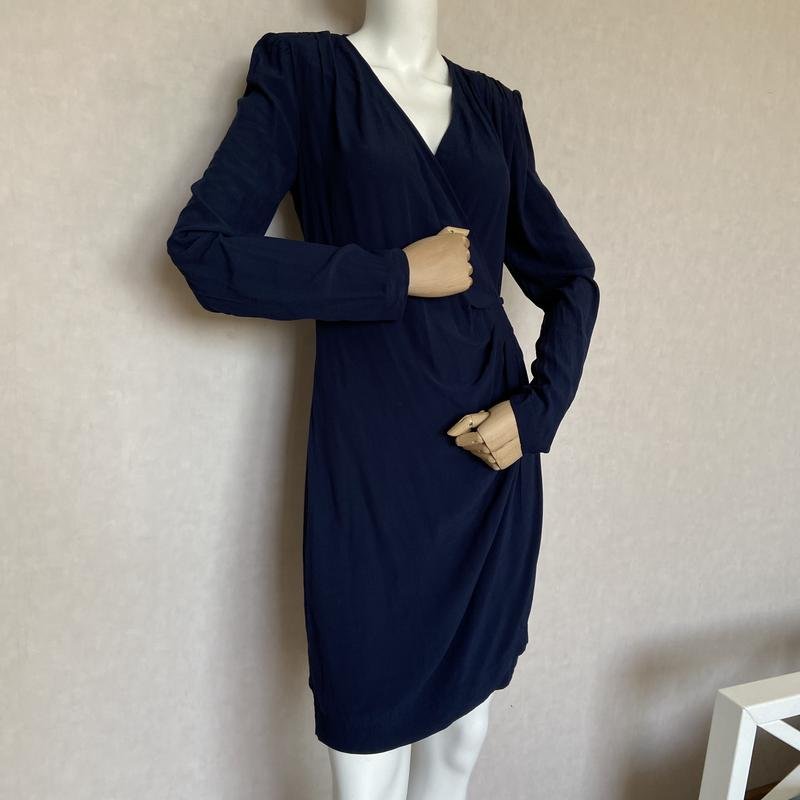 Женское Maje Платье Тёмно-синий Вискоза 38 / M /