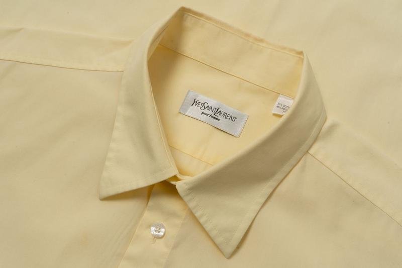Uomo Yves Saint Laurent Camicia Gialla Poliestere