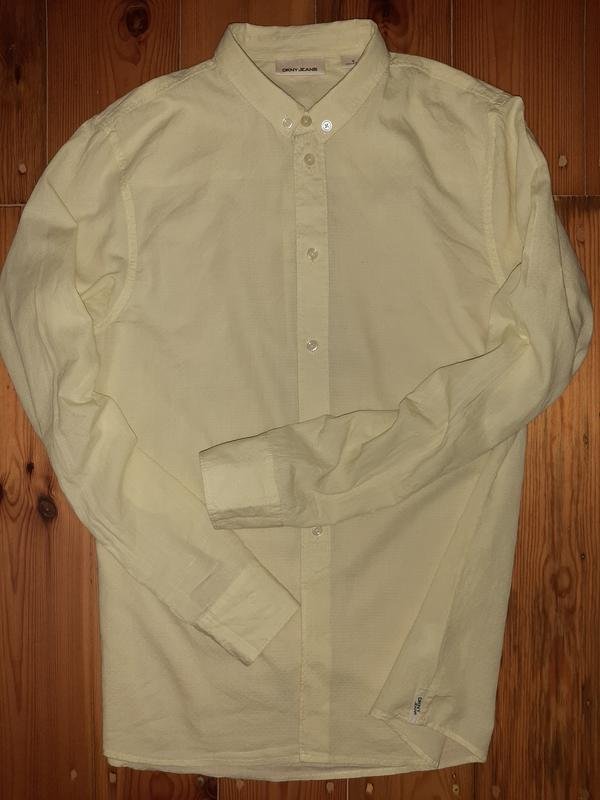 Uomo DKNY Camicia Gialla Cotone 38 / M / 46