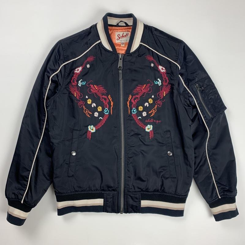 Damen Schott NYC Jacke Marineblau 38 / M / 46