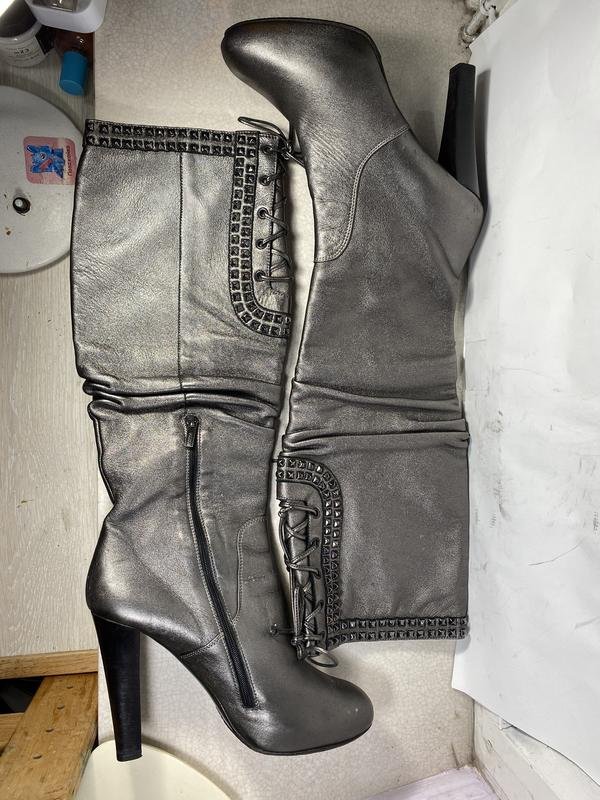 Damen Le Silla Stiefel Silber Leder 40