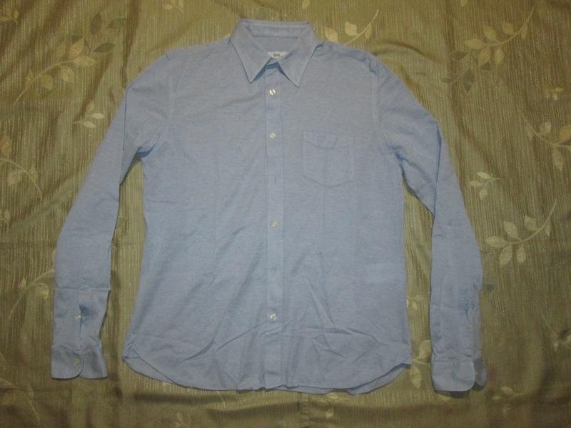 Men Closed Shirt Blue Cotton 40 /L / 48
