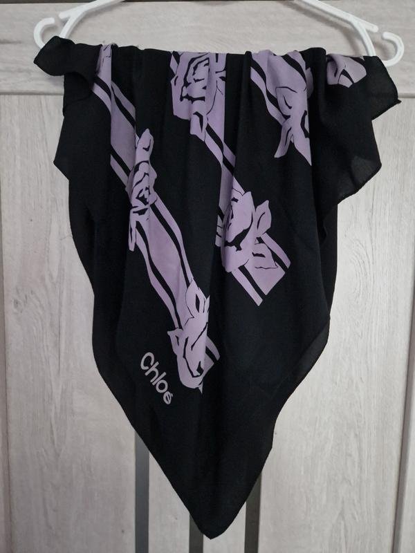 Damen Chloé Schal Schwarz Einheitsgröße