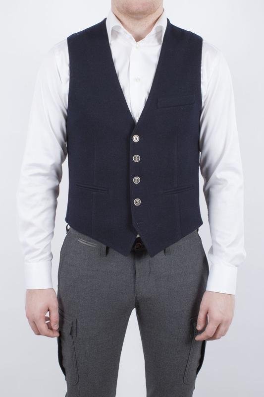 Herren Custommade Weste Marineblau 38 / M / 46