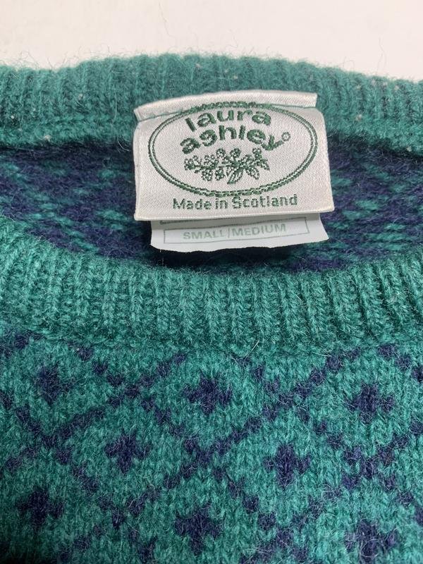 Donna Laura Ashley Maglione Turchese Lana 36 / S /
