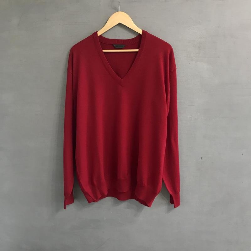 Men Dalmine Sweater Red Wool 46 / 3XL / 54