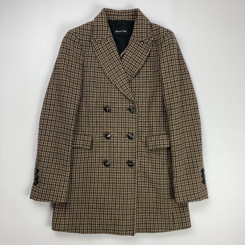 Damen Massimo Dutti Sakko Braun Wolle 36