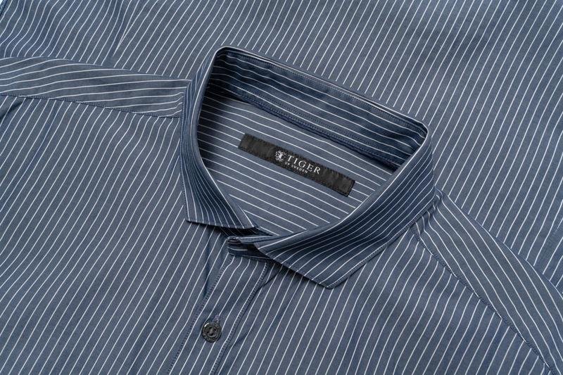Uomo Tiger Of Sweden Camicia Blu Navy Cotone 38 /