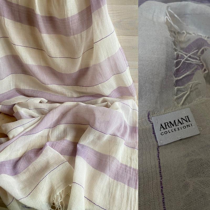 Donna Armani Collezioni Sciarpa Lilla Cotone