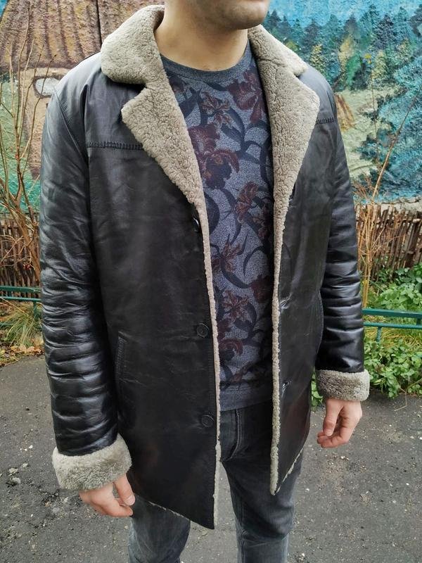 Herren Givenchy Lammfell Schwarz Leder 38 / M / 46