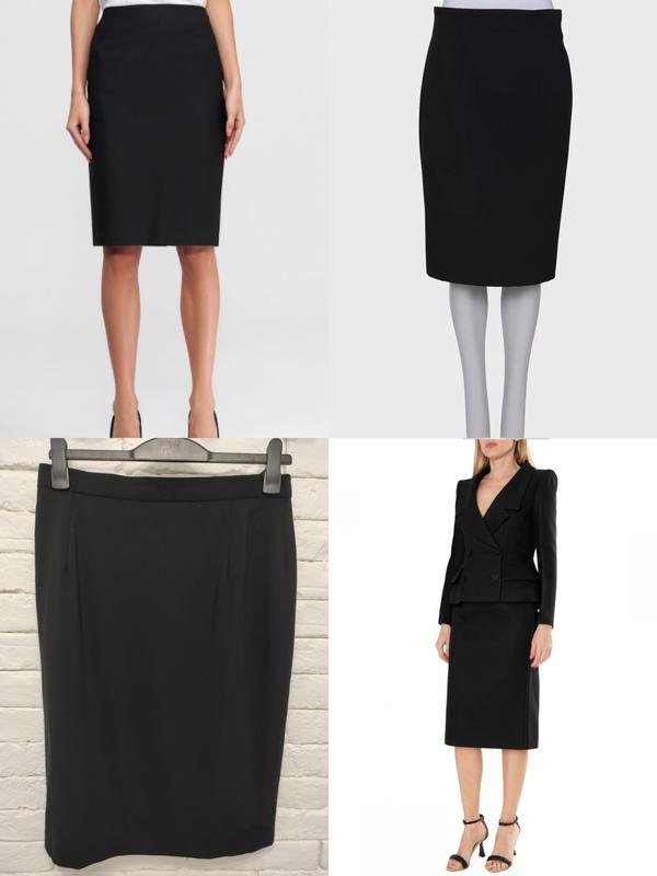 Женская Cerruti Юбка Чёрный Шерсть 40 / L / 48