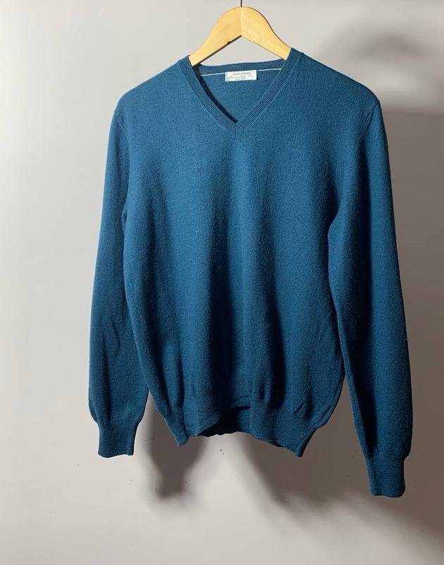 Uomo Gran Sasso Maglione Blu Navy Lana 36 / S / 44