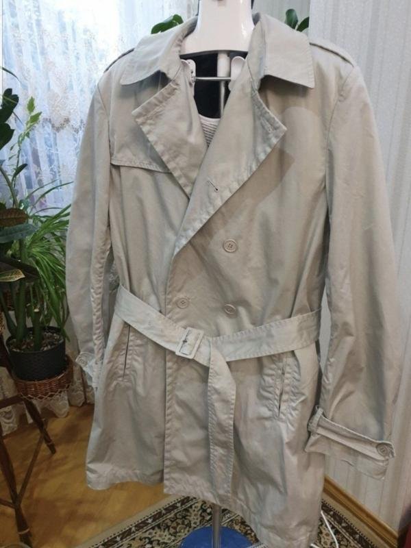 Homme Karl Lagerfeld Trench Coat Gris Coton
