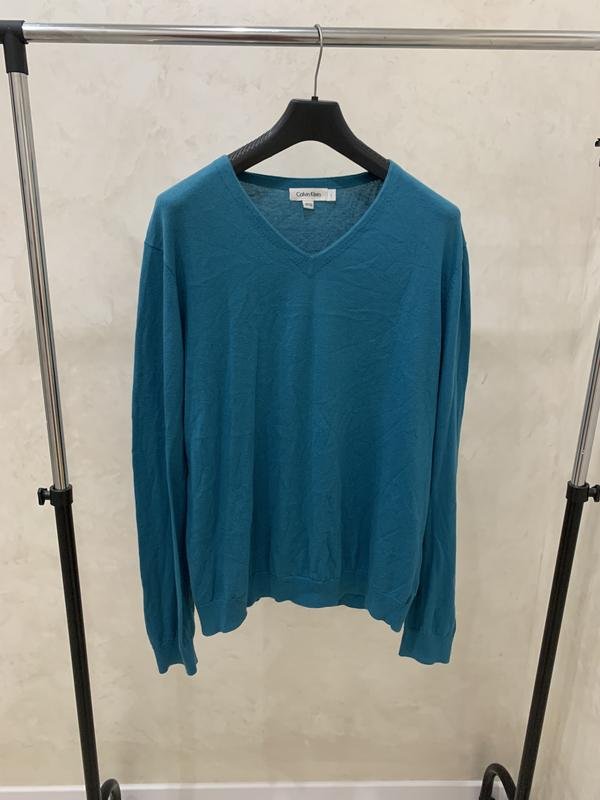 Herren Calvin Klein Pullover Marineblau Seide L
