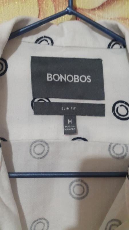 Мужская Bonobos Рубашка Чёрная Хлопок 38 / M / 46