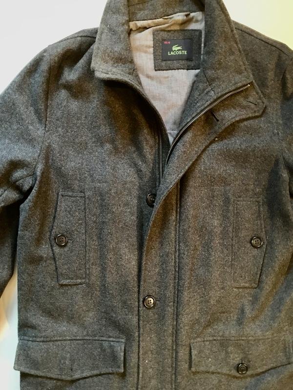 Homme Lacoste Veste Grise Laine 42 / XL / 50