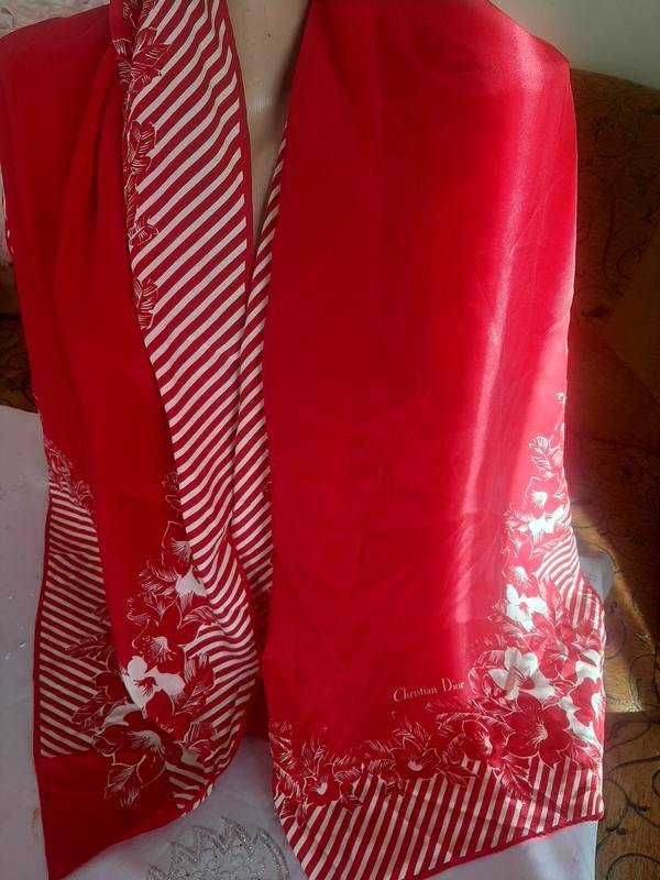 Femme Christian Dior Écharpe Rouge Taille Unique