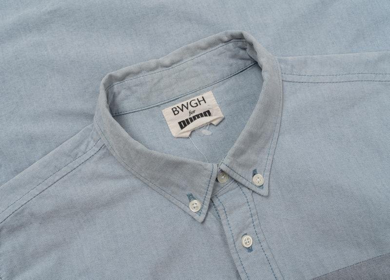 Men Puma Shirt Blue Cotton 38 / M / 46