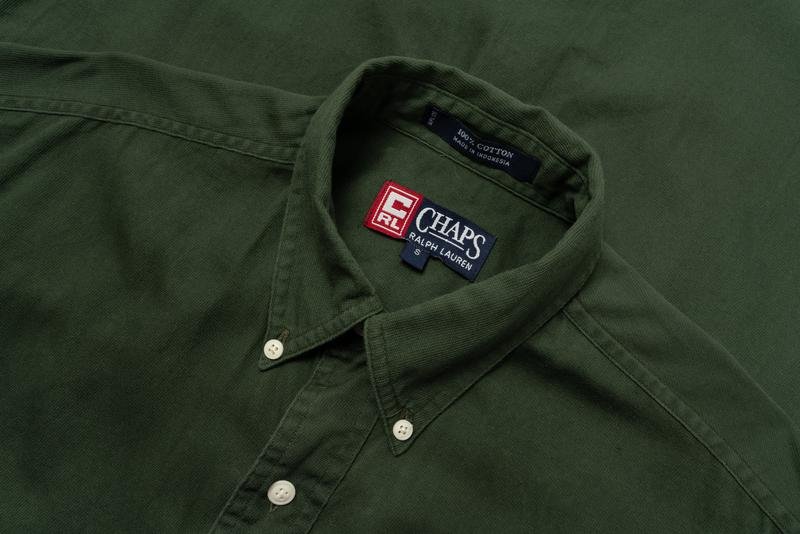 Men Ralph Lauren Shirt Green Cotton 36 / S / 44