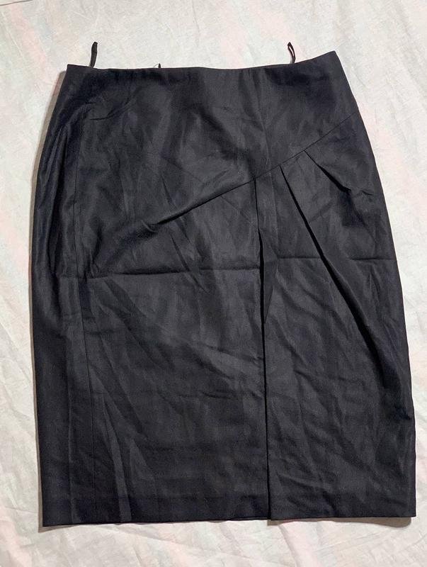 Femme Maxmara Jupe Noire Laine Soie 36 / S / 44