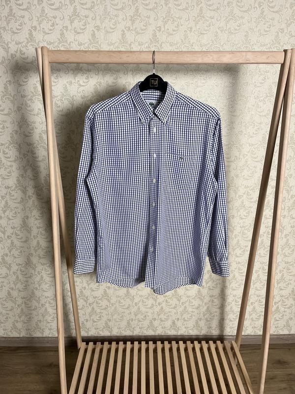Homme Lacoste Chemise Bleu Marine Coton 38 / M /