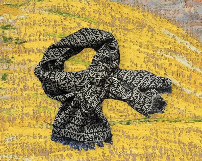 Damen Armani Exchange Schal Schwarz Einheitsgröße