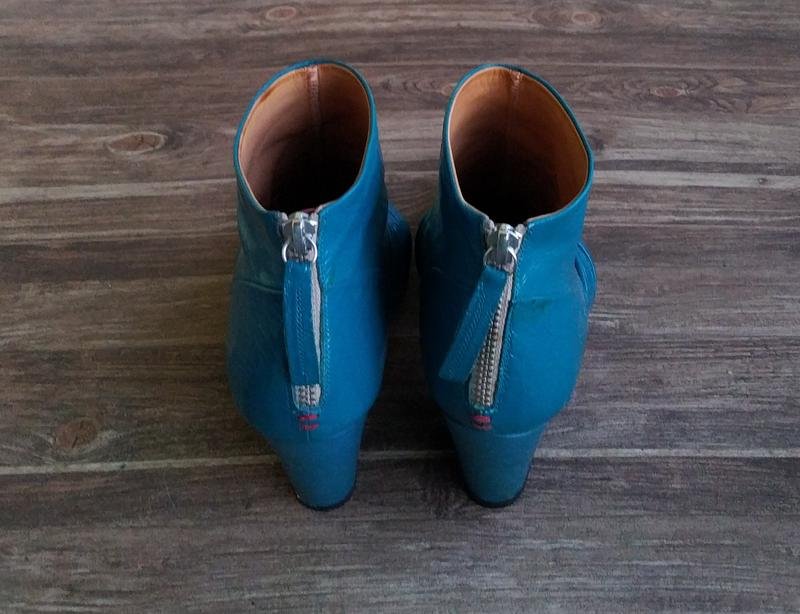 Femme Halmanera Bottines Turquoise Cuir 40