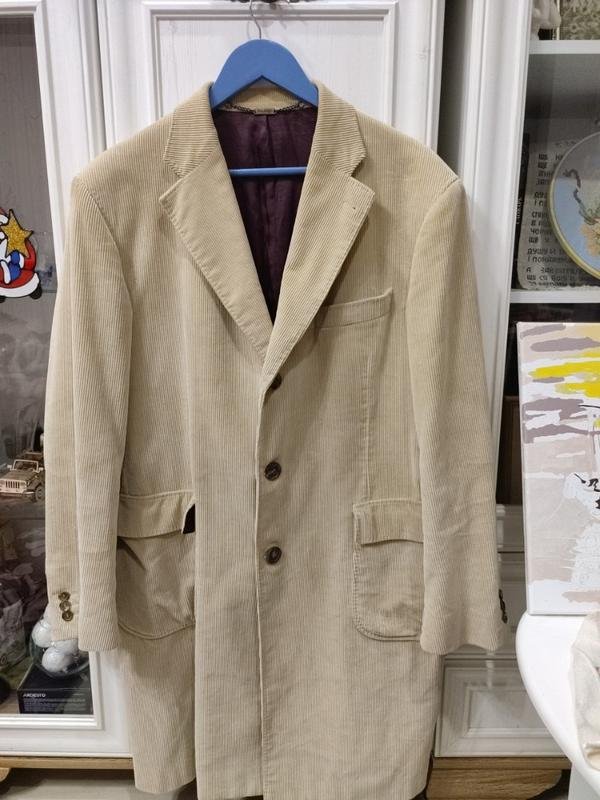 Men Mulberry Coat Beige Cotton 50