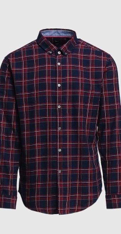 Мужская Boss Рубашка Чёрный Хлопок 38 / M / 46