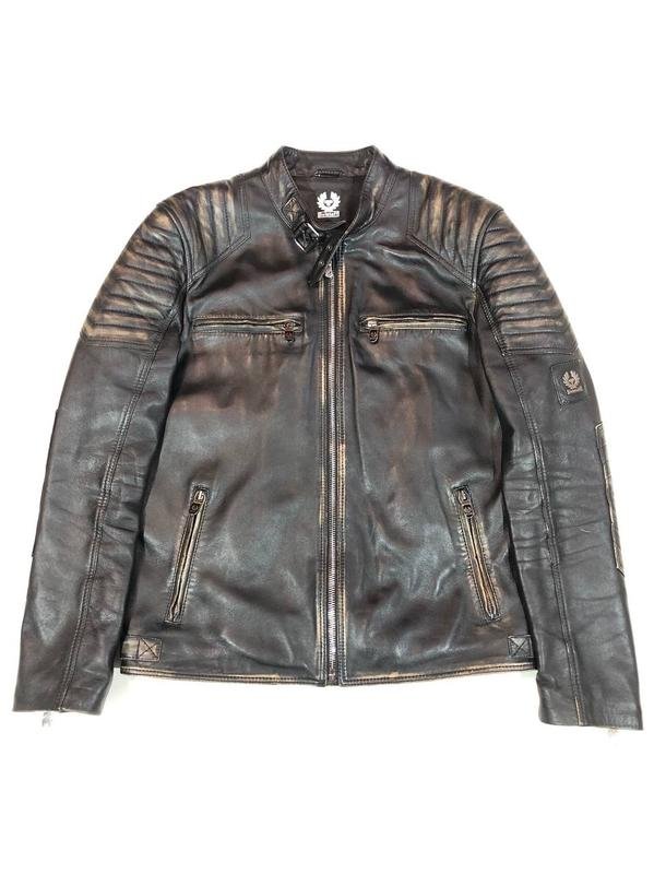 Men Belstaff Jacket Black Leather 40 /L / 48
