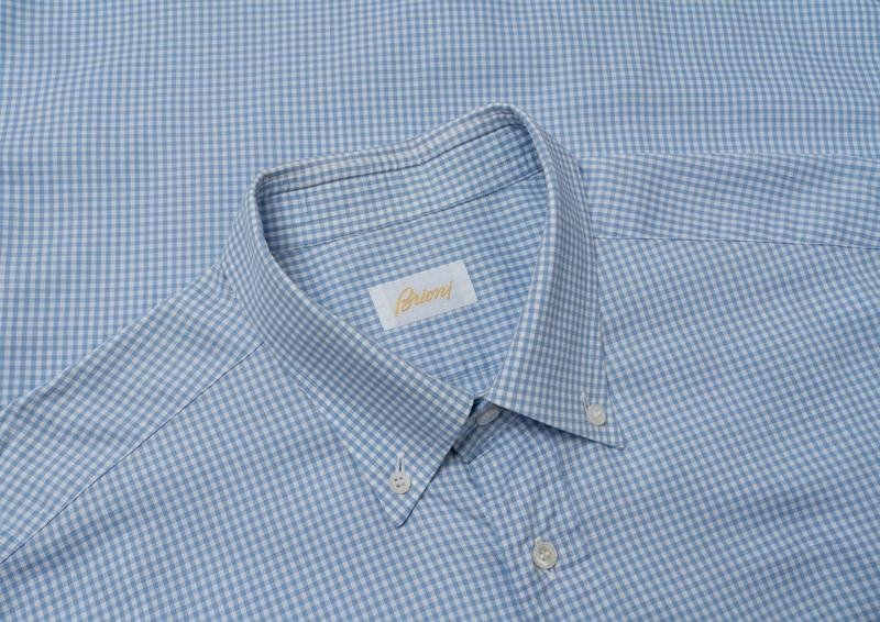 Herren Brioni Hemd Türkis Baumwolle 42 / XL / 50