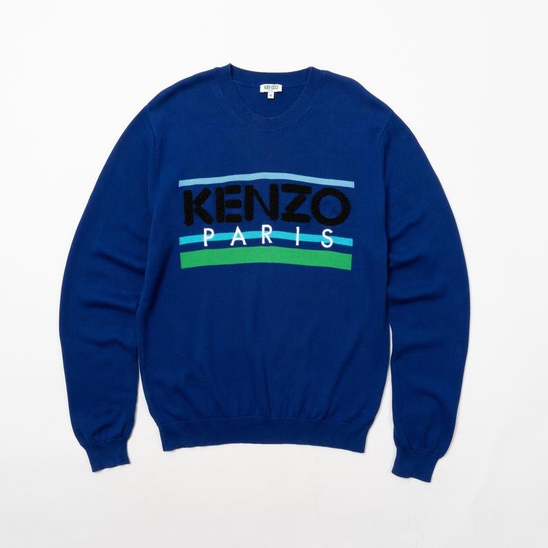 Men Kenzo Sweater Navy Cotton 38 / M / 46