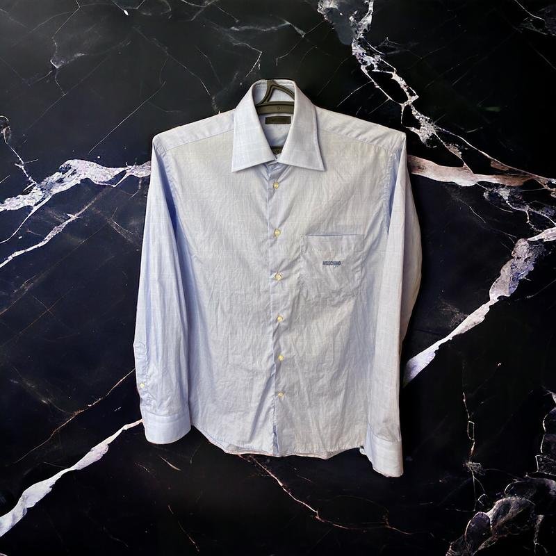 Homme Moschino Chemise Bleue Polyester 38 / M / 46