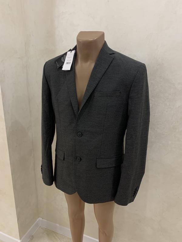Мужской New Look Пиджак Серый 36 / S / 44