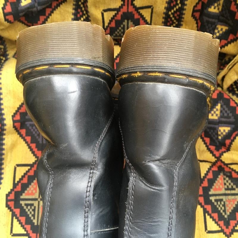 Uomo Dr. Martens Stivali Nero Pelle 43